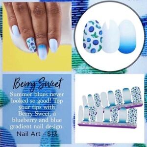 Color Street 100% real nail polish strips BERRY SWEET  16 new package FDC288